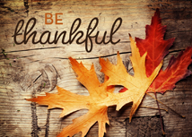 Be Thankful Rustic Thanksgiving Greeting Card